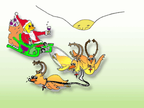 Winebirds Christmas Greeting Cartoon